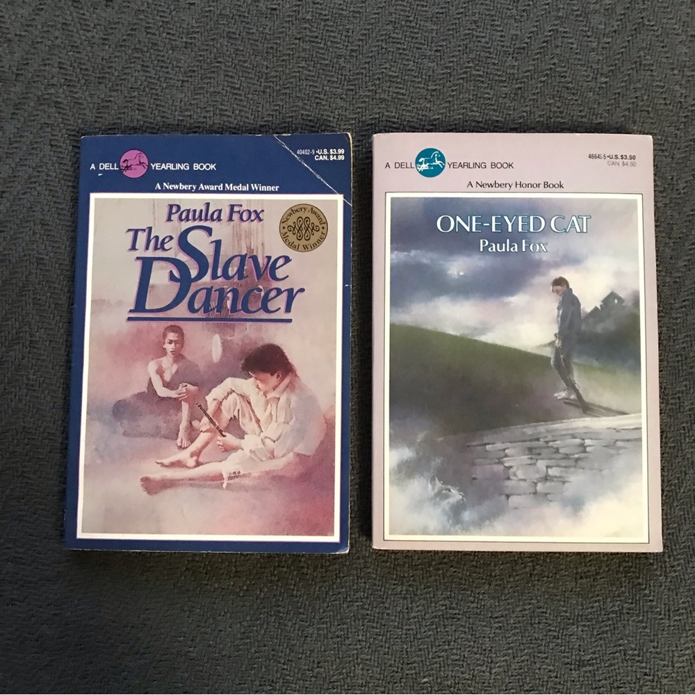 Vintage Paula Fox The Slave Dancer One-Eyed Cat Dell Yearling Classic Novels